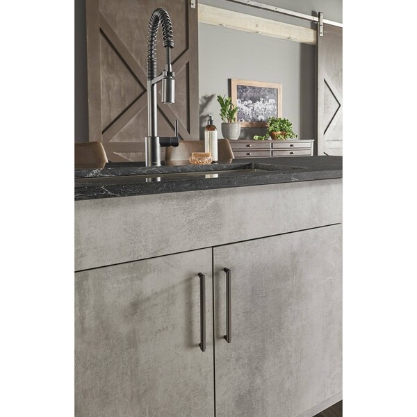 96 Mm Center-to-Center Brushed Pewter Lexa Cabinet Pull